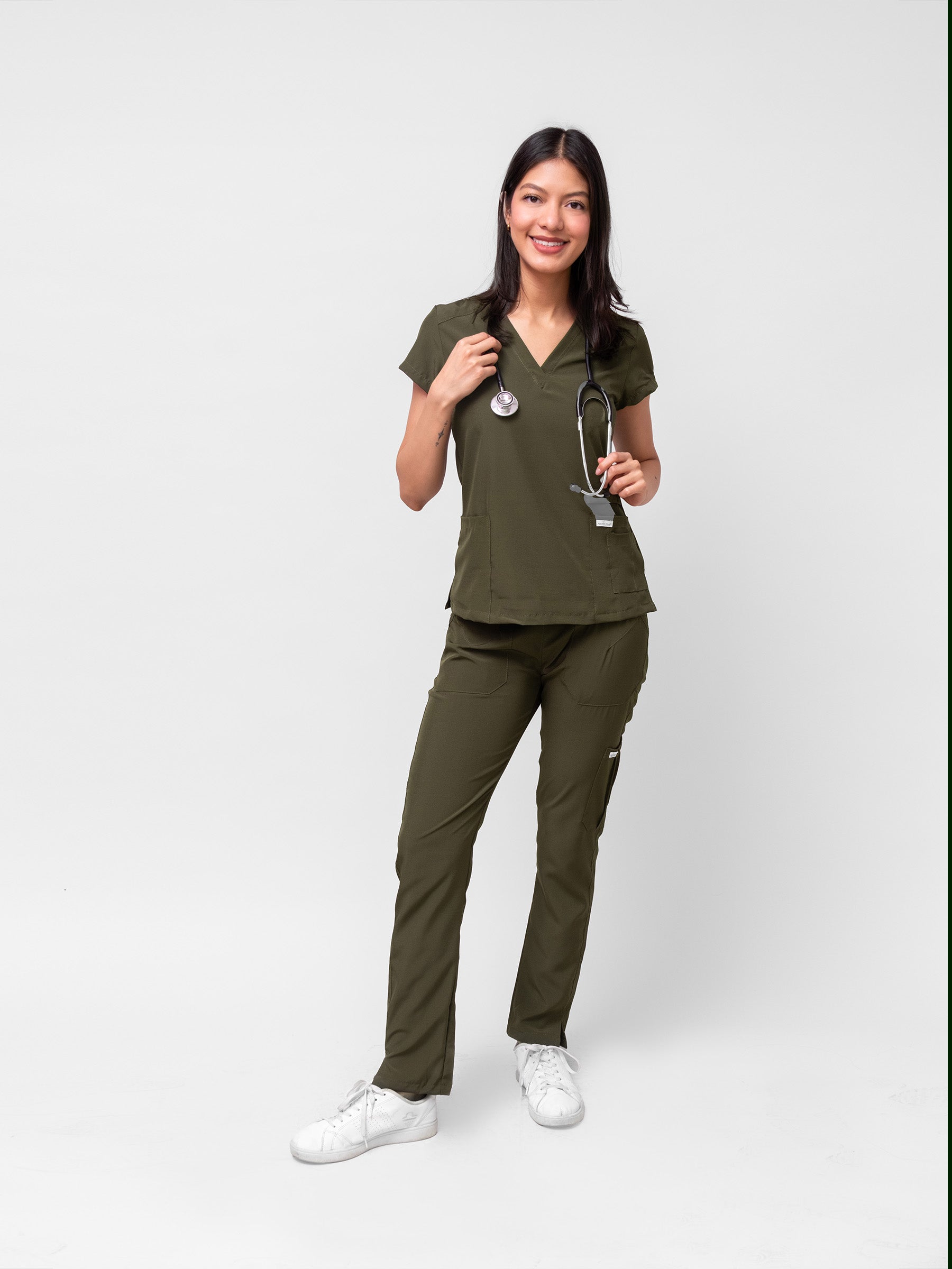 Filipina Quirúrgica de Mujer Mérida - Verde Militar