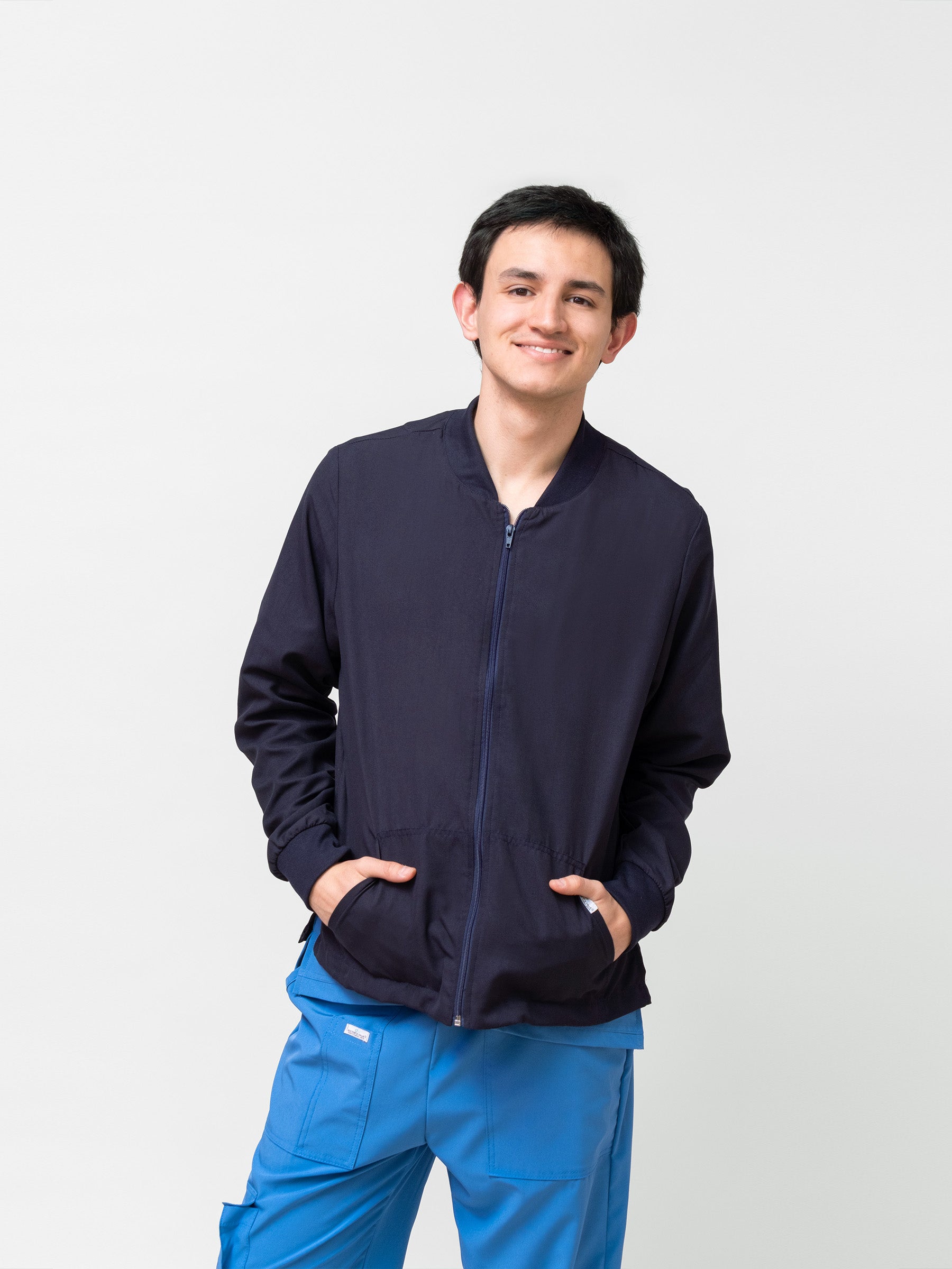 Filipina Manga Larga Hombre - Azul Marino