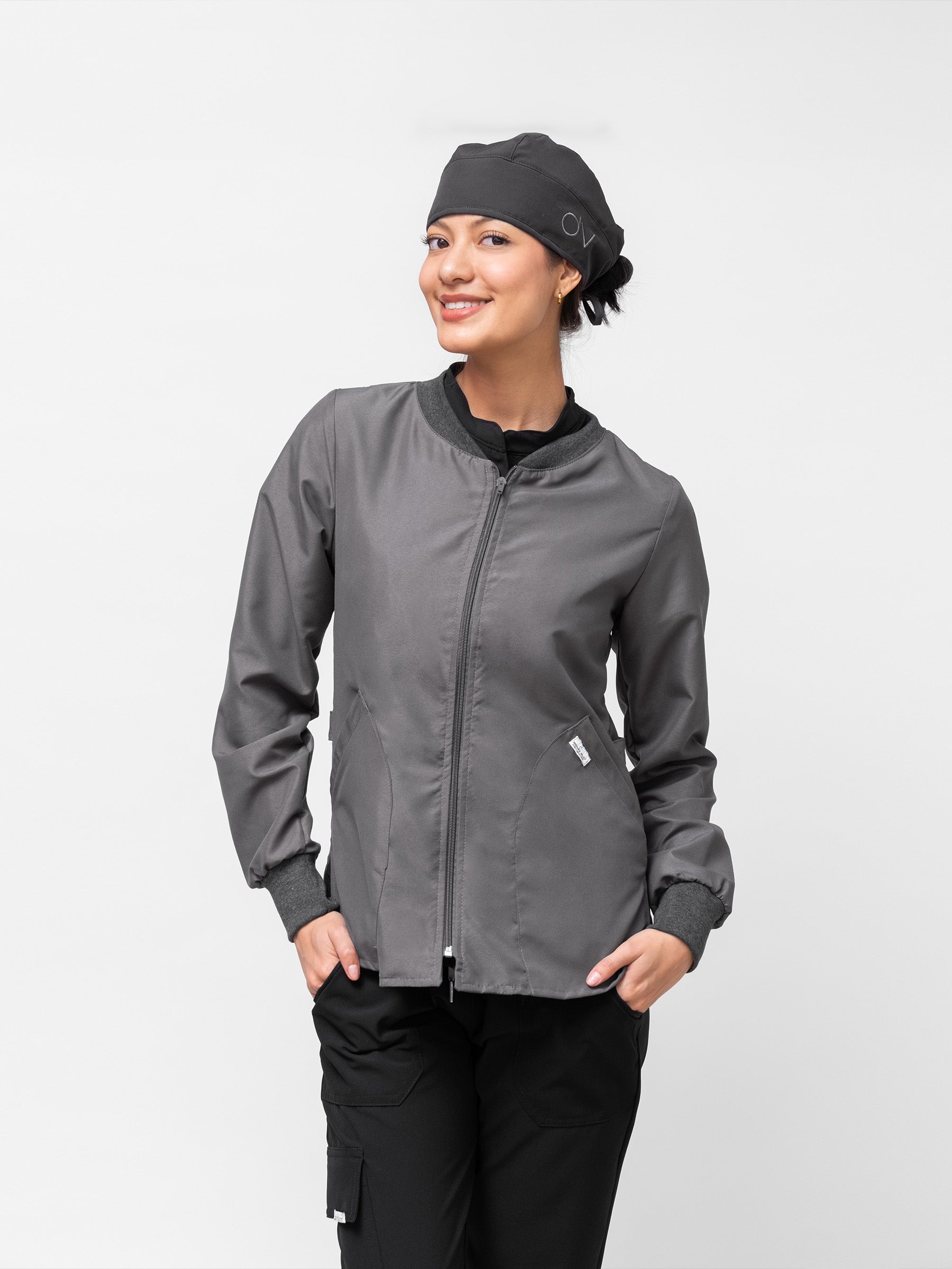 Filipina Manga Larga Mujer - Gris Oxford