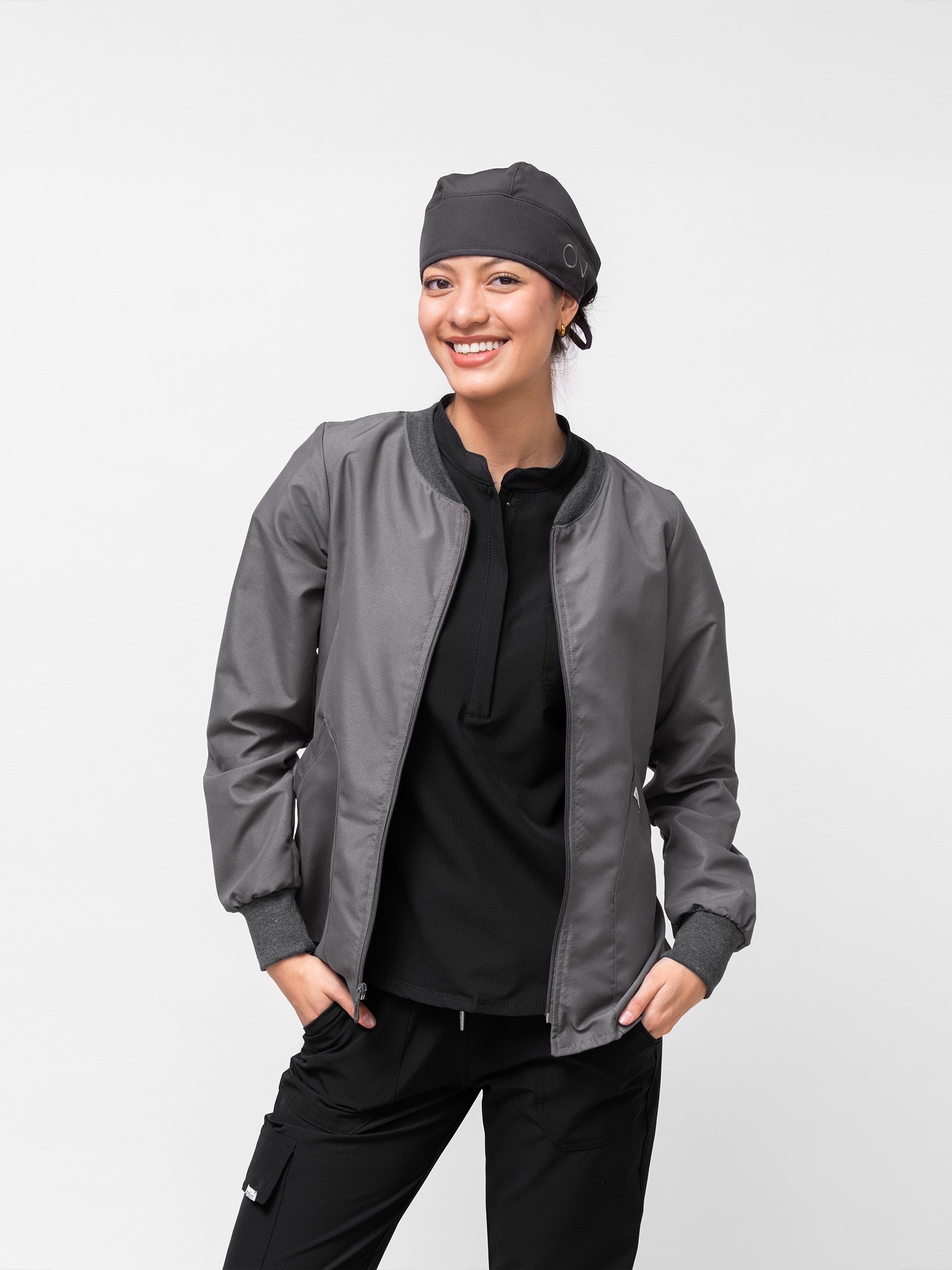 Filipina Manga Larga Mujer - Gris Oxford