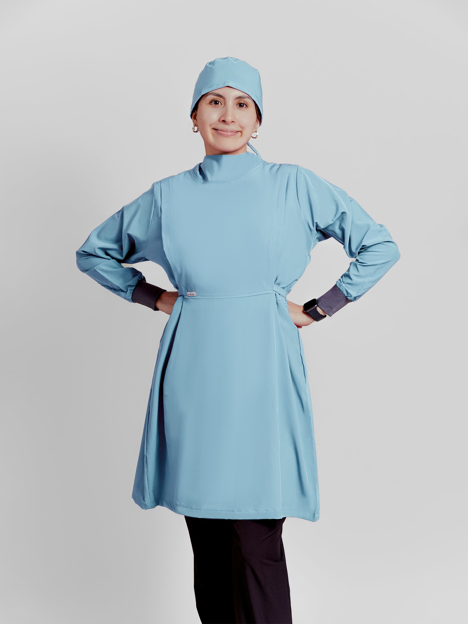 Bata Impermeable Mujer - Azul Cielo