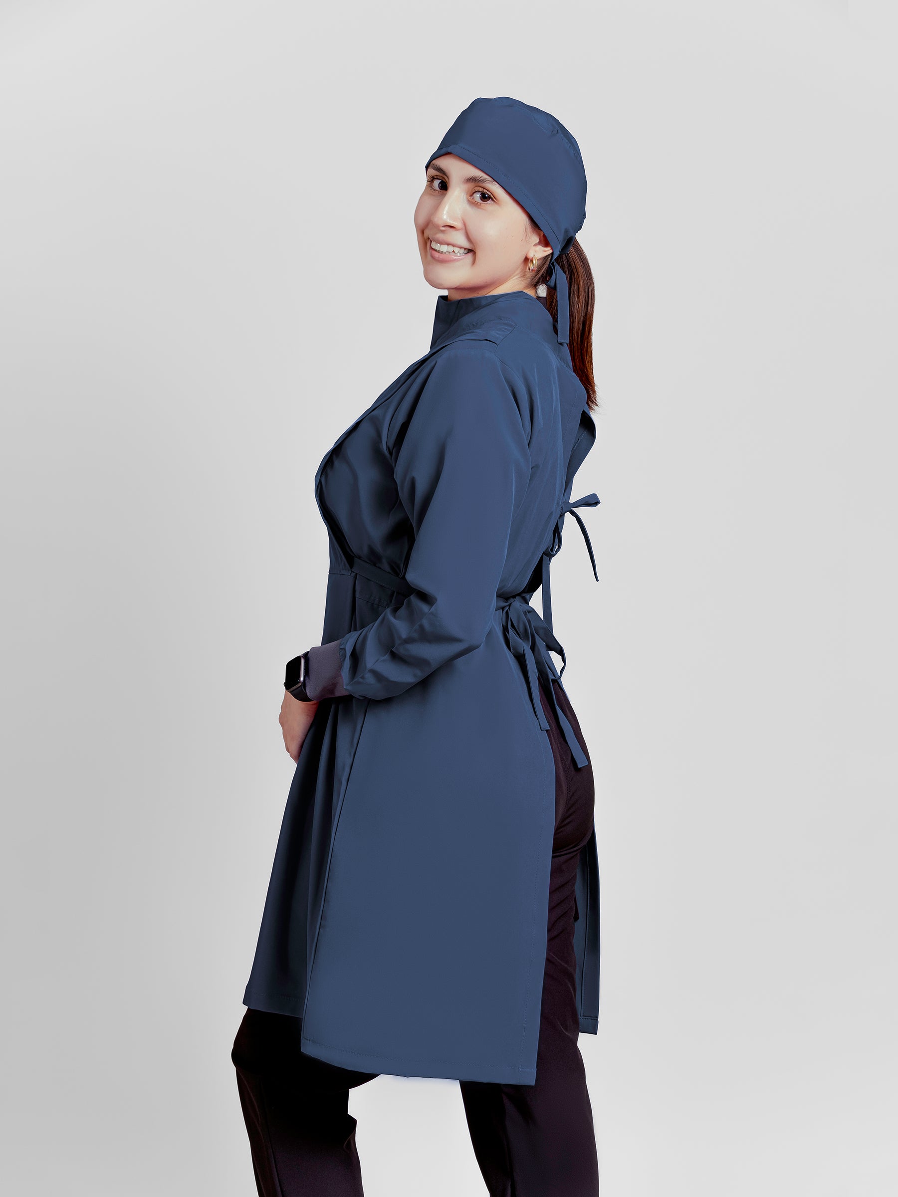 Bata Impermeable Mujer - Azul Marino