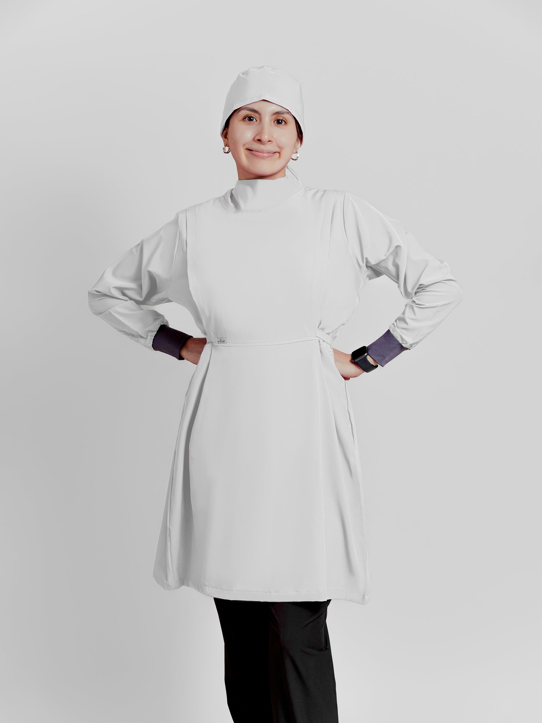 Bata Impermeable Mujer - Blanco