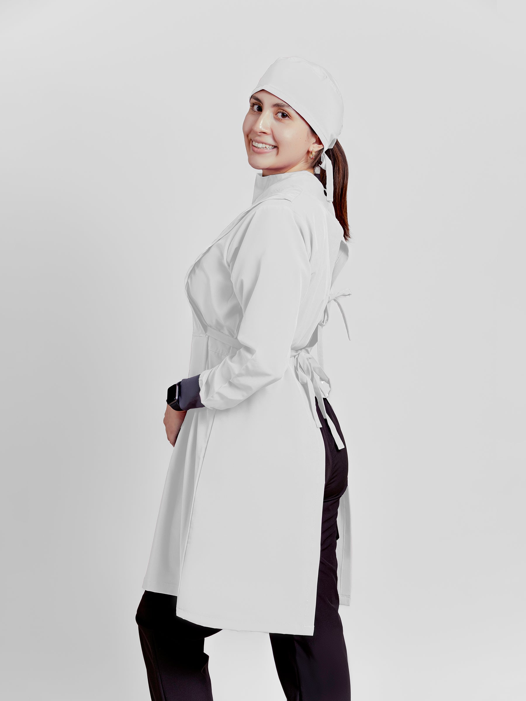 Bata Impermeable Mujer - Blanco