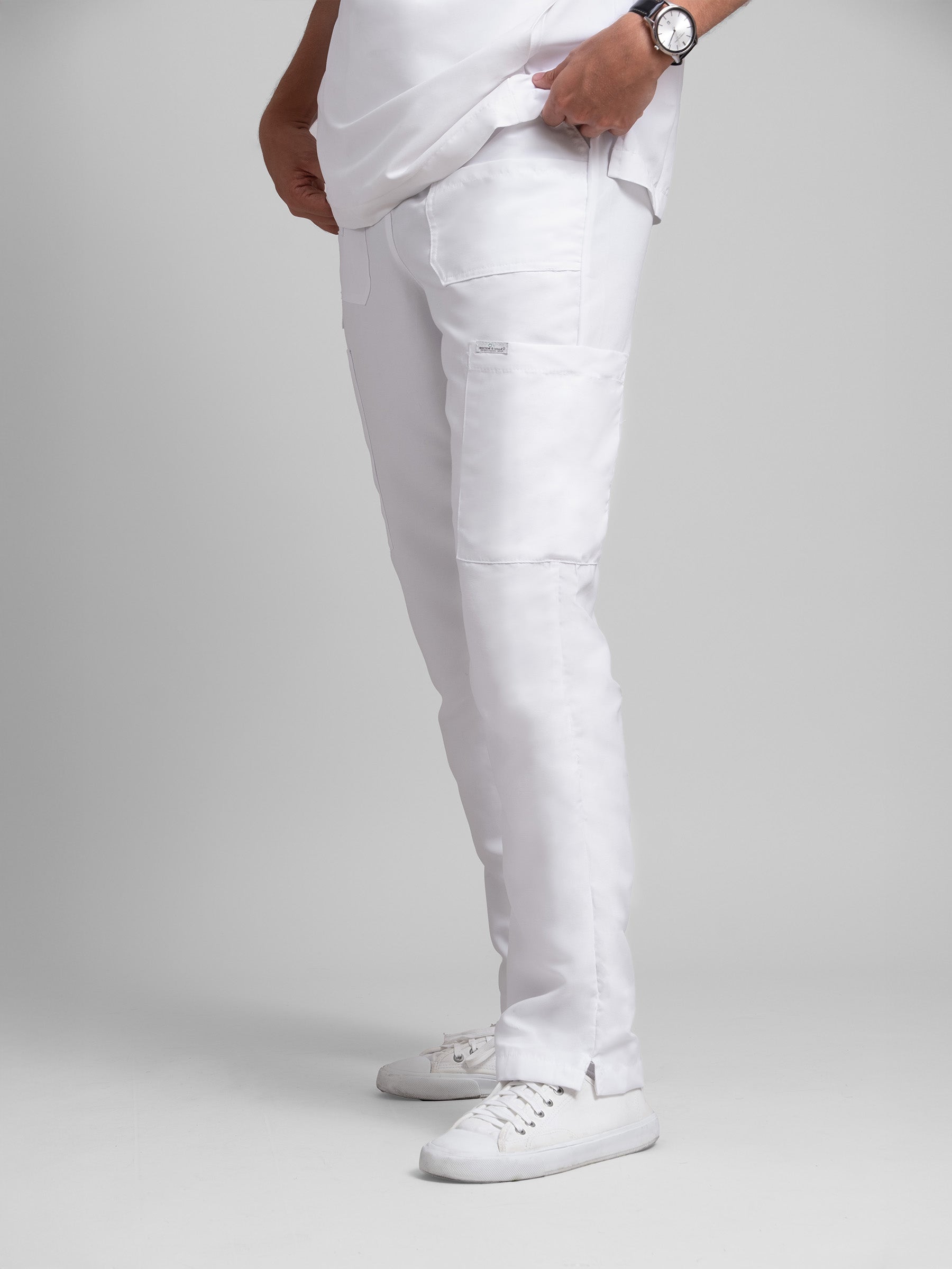 Pantalón Quirúrgico Hombre Tabasco - Blanco