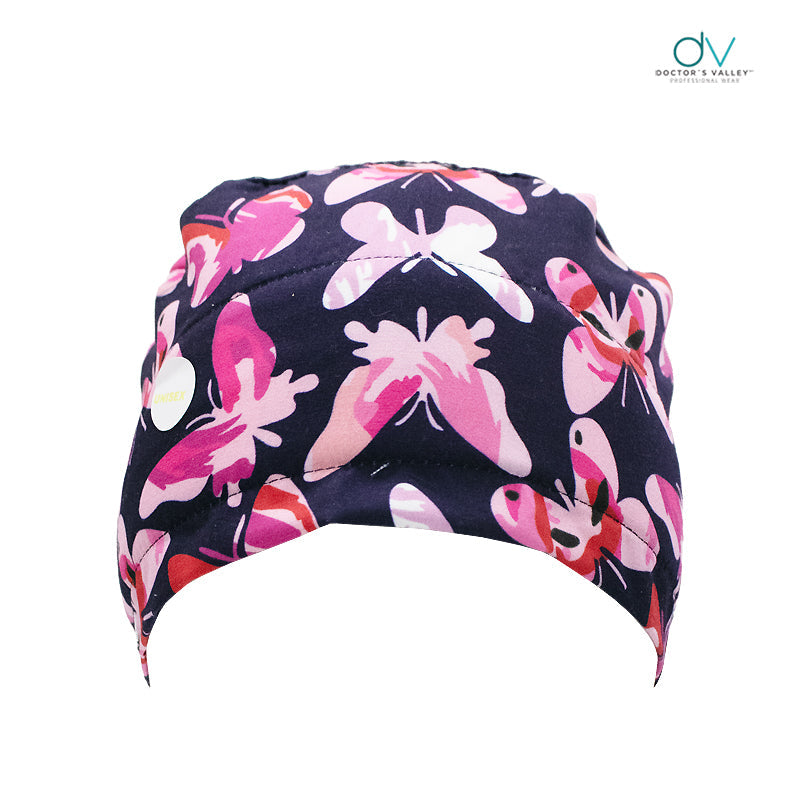 Cofia Premium Estampada - Mariposa Marino