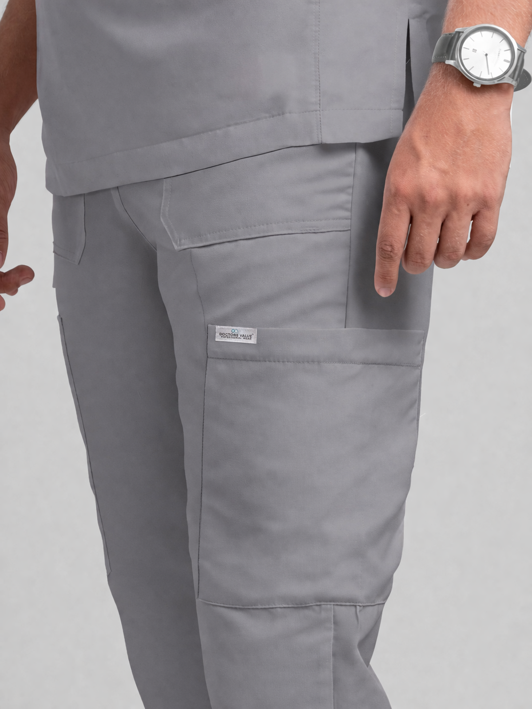 Pantalón Quirúrgico Hombre Tabasco - Gris Claro