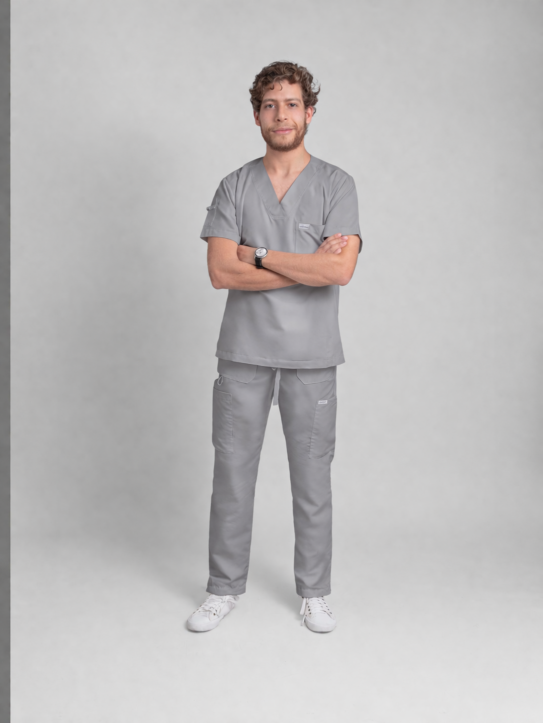 Pantalón Quirúrgico Hombre Tabasco - Gris Claro
