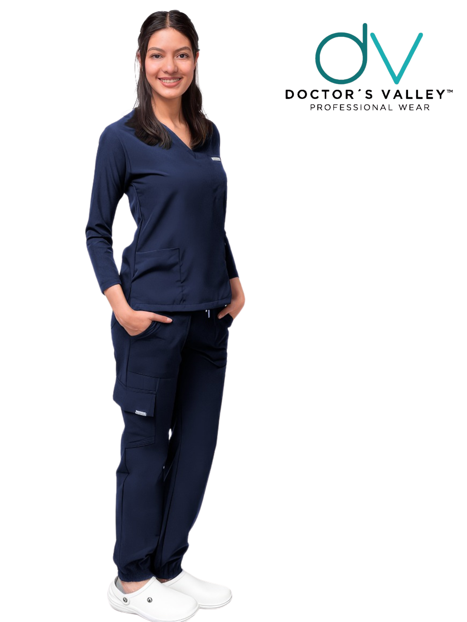 Filipina Manga Larga Mujer Mérida- Marino