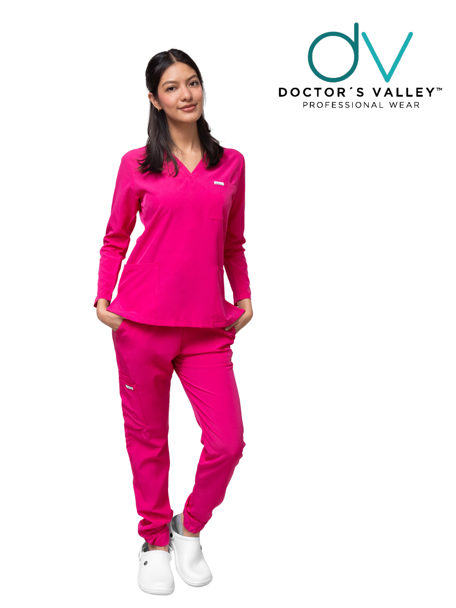 Filipina Manga Larga Mujer Mérida- Fucsia