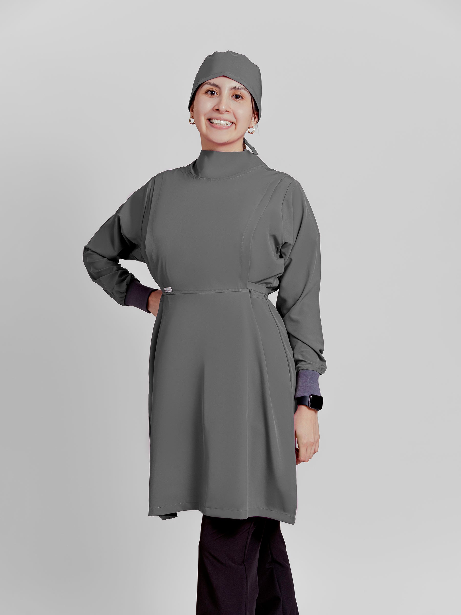 Bata Impermeable Mujer - Gris Oxford