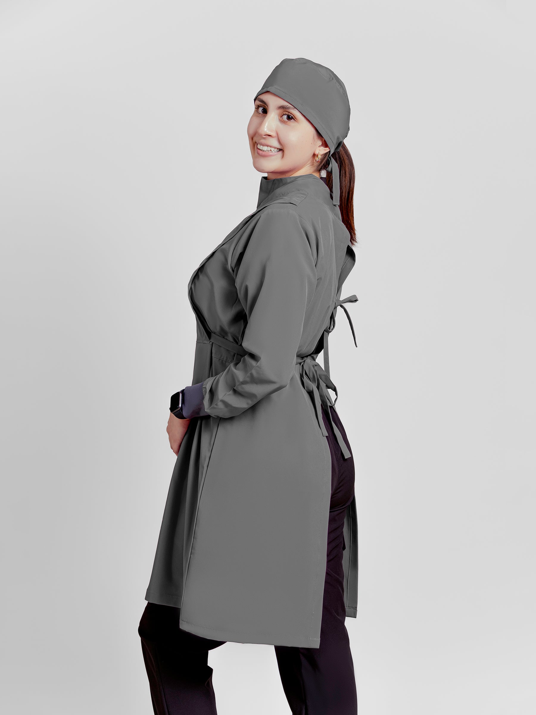 Bata Impermeable Mujer - Gris Oxford