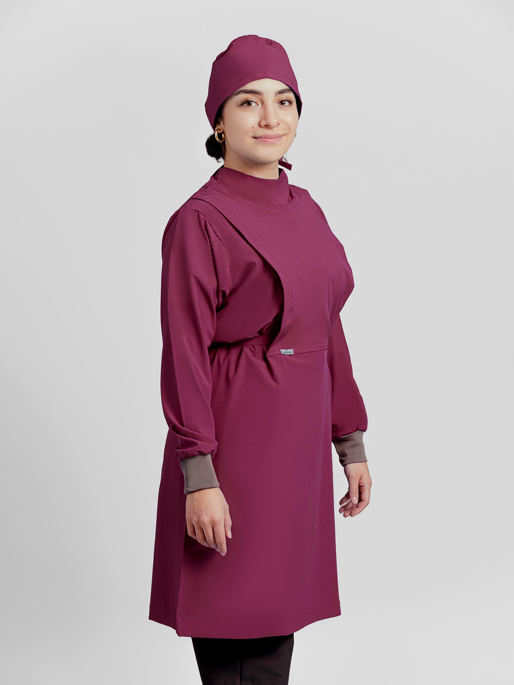 Bata Impermeable Mujer - Guinda