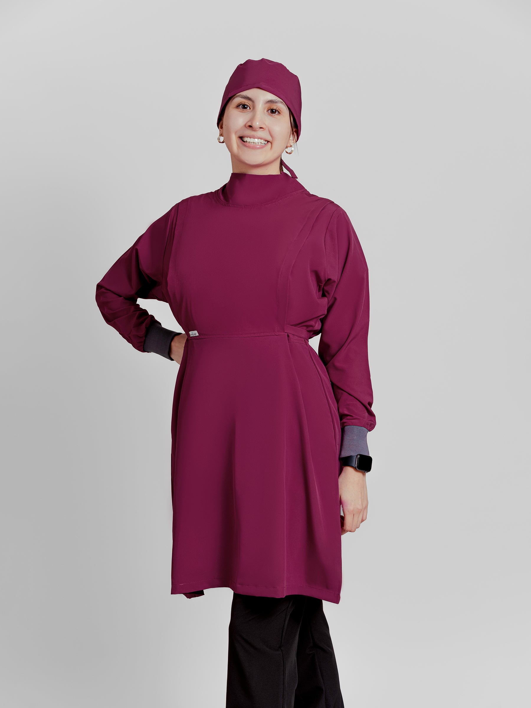 Bata Impermeable Mujer - Guinda