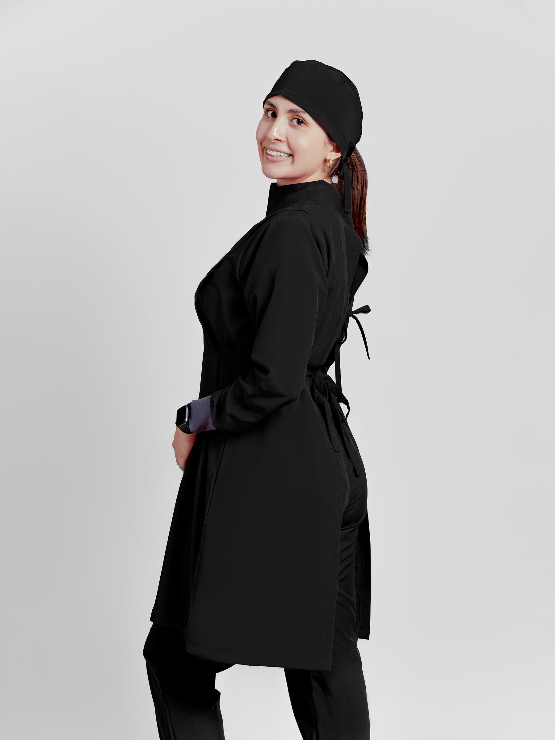 Bata Impermeable Mujer - Negro