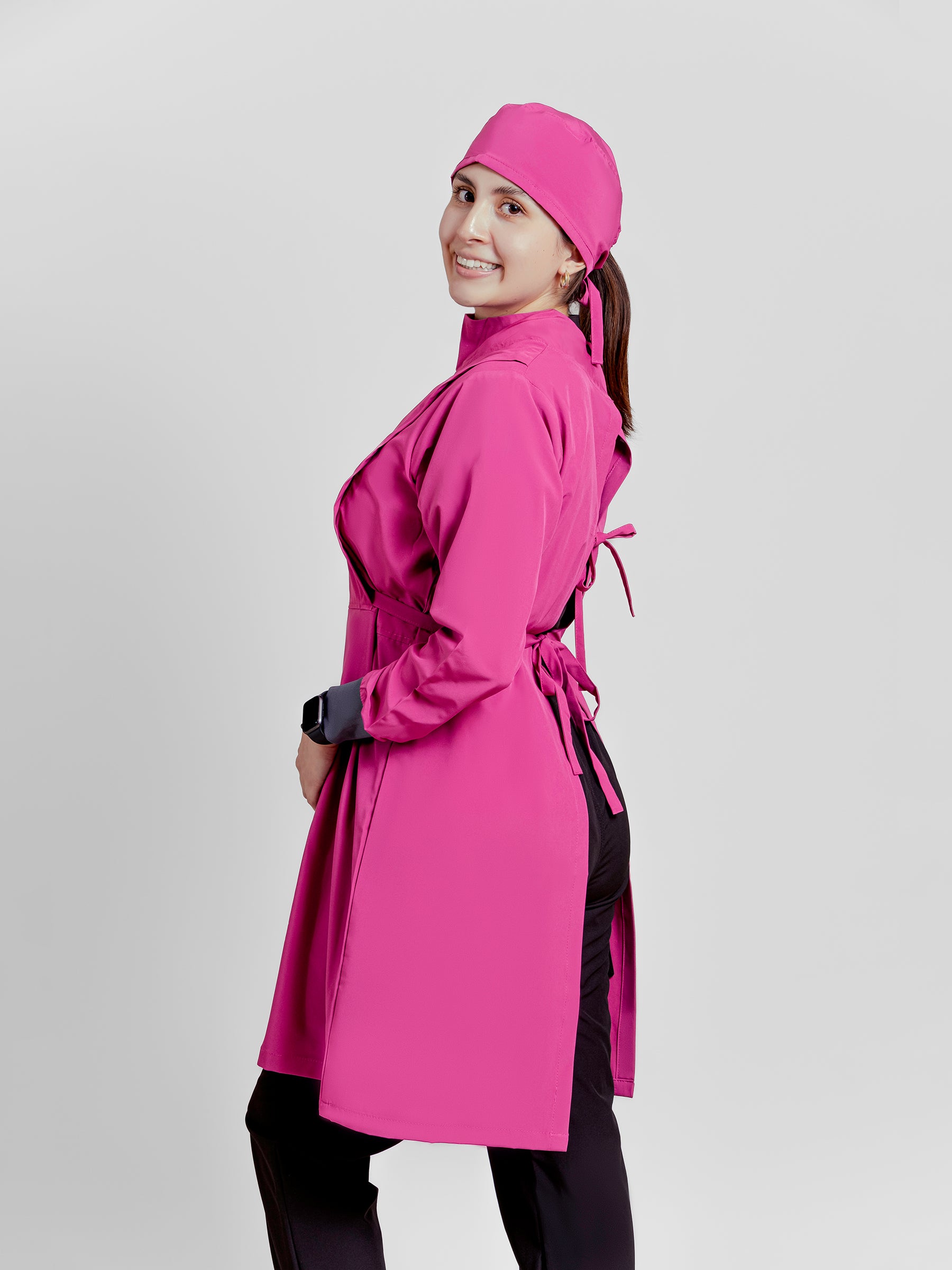 Bata Impermeable Mujer - Fucsia