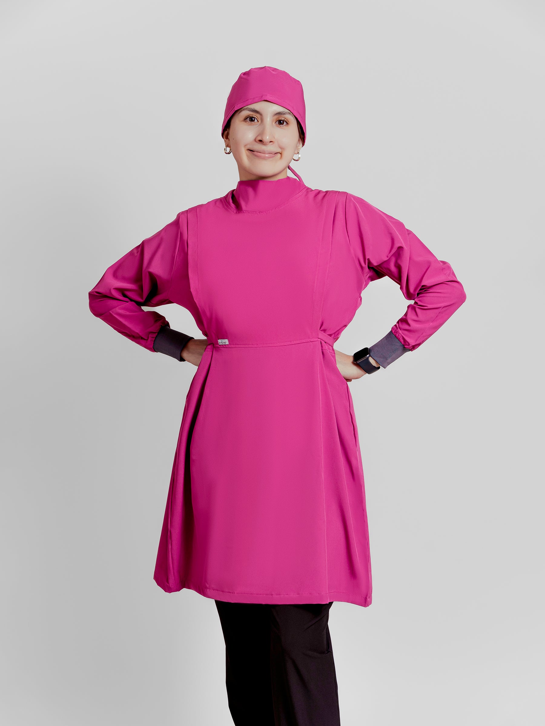 Bata Impermeable Mujer - Fucsia