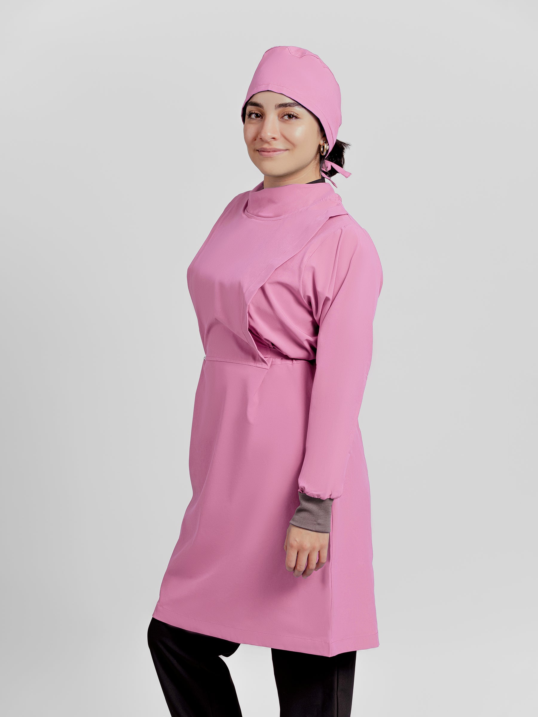 Bata Impermeable Mujer - Rosa Pastel