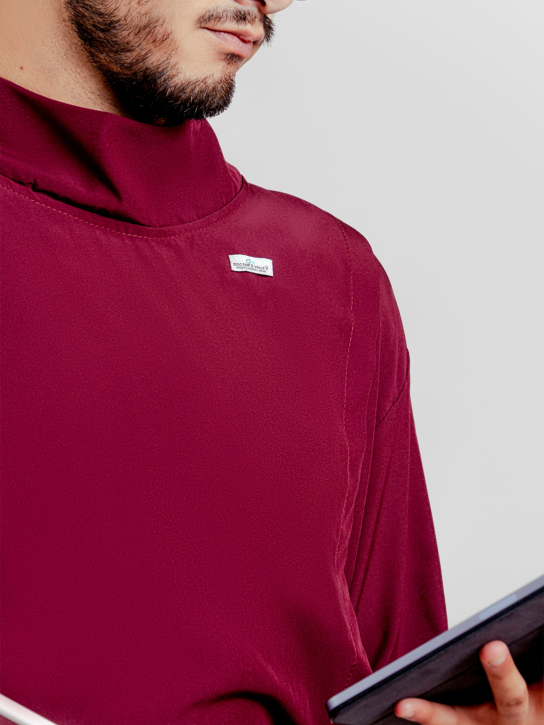 Bata Impermeable Hombre - Guinda