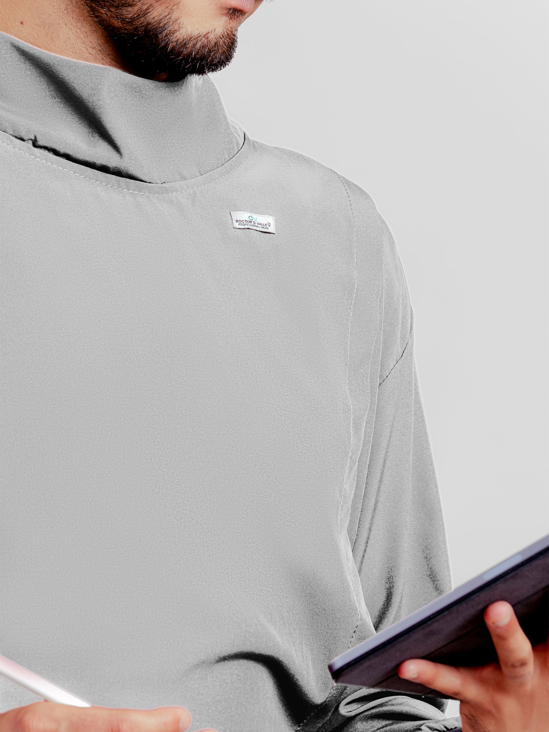 Bata Impermeable Hombre - Gris Claro