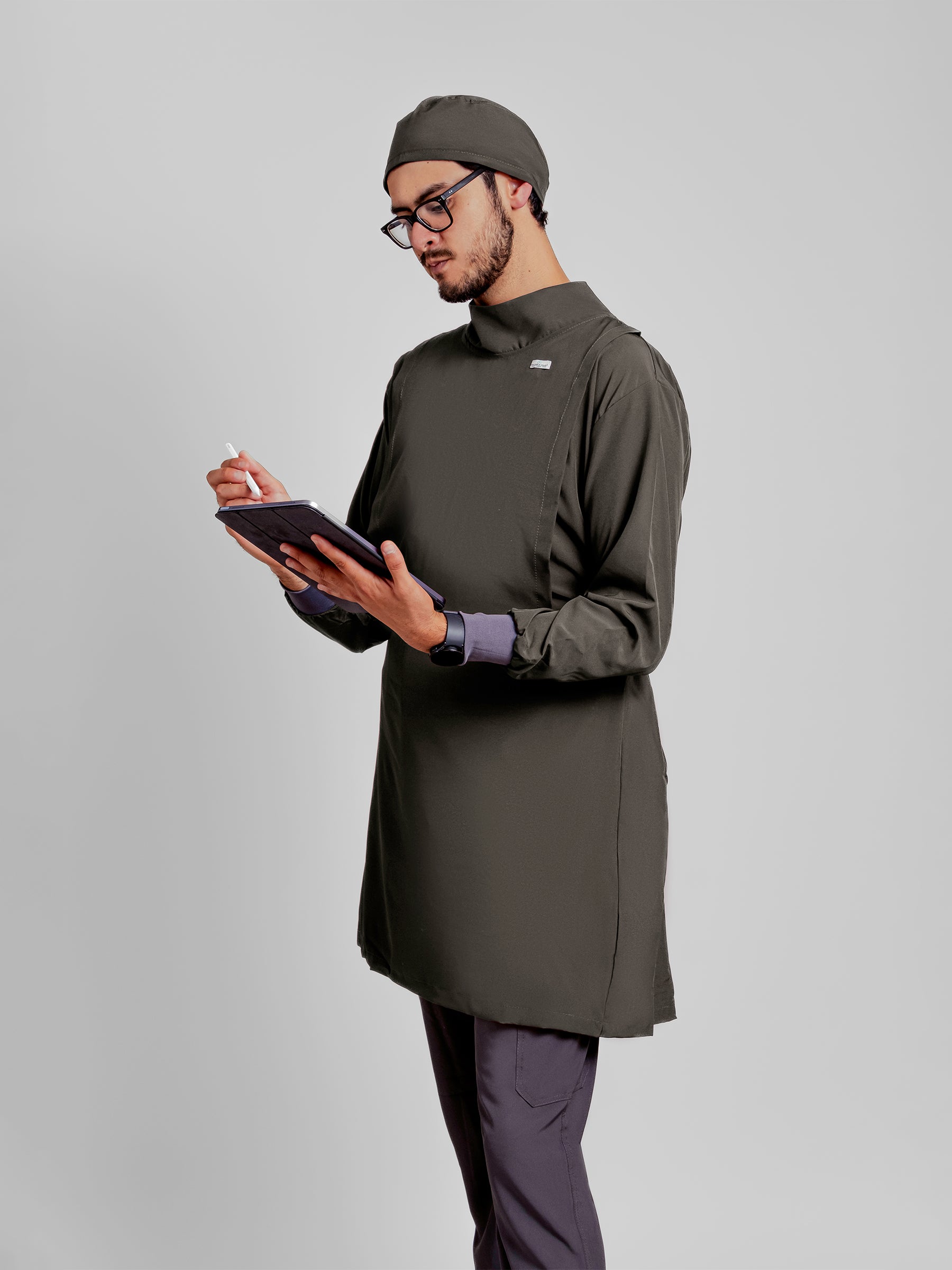 Bata Impermeable Hombre - Verde Militar