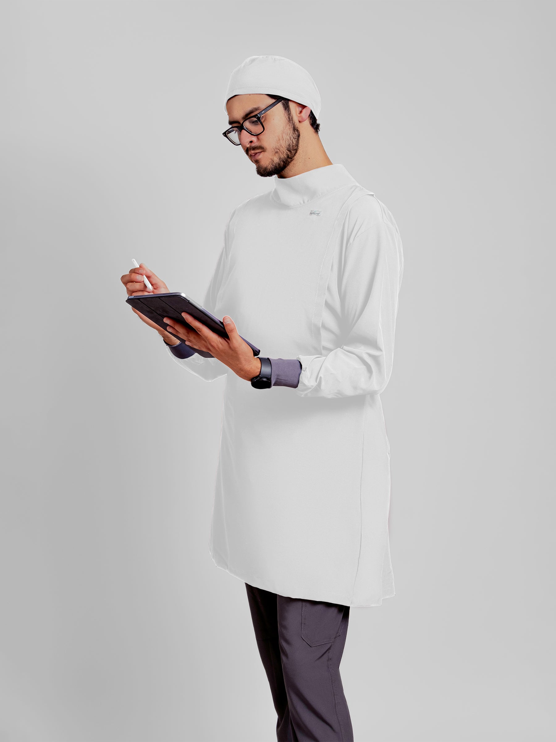 Bata Impermeable Hombre - Blanco