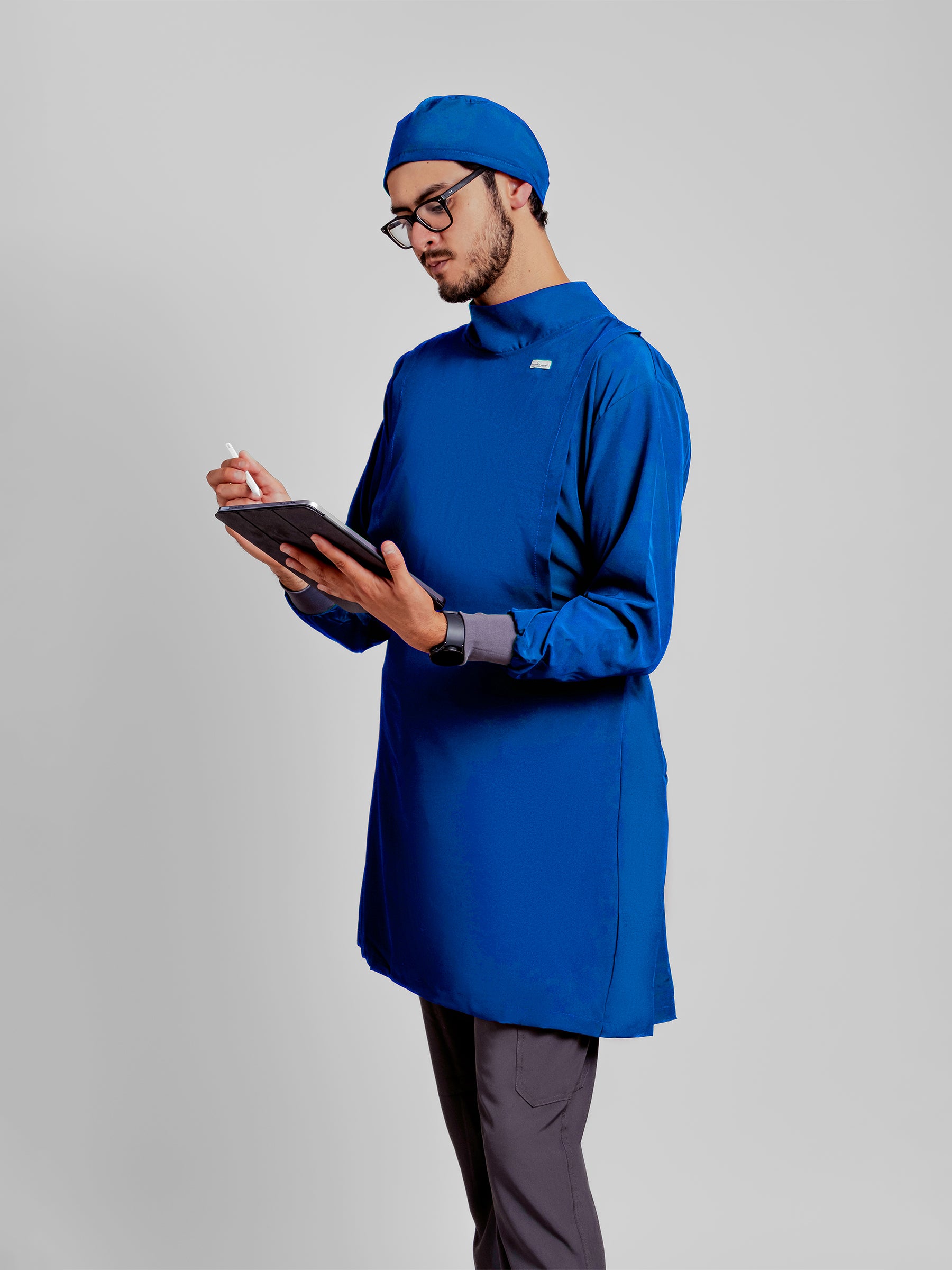 Bata Impermeable Hombre - Azul Rey