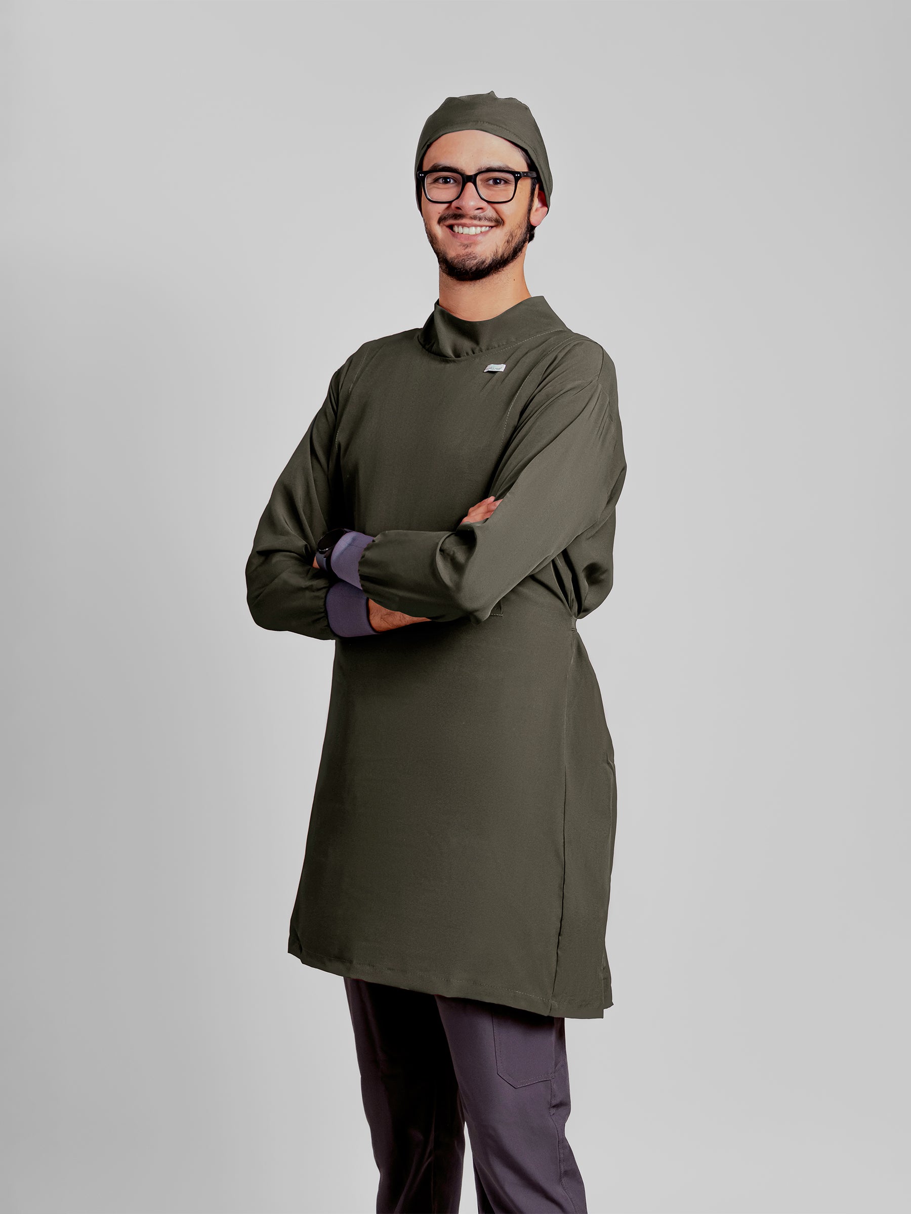 Bata Impermeable Hombre - Verde Militar