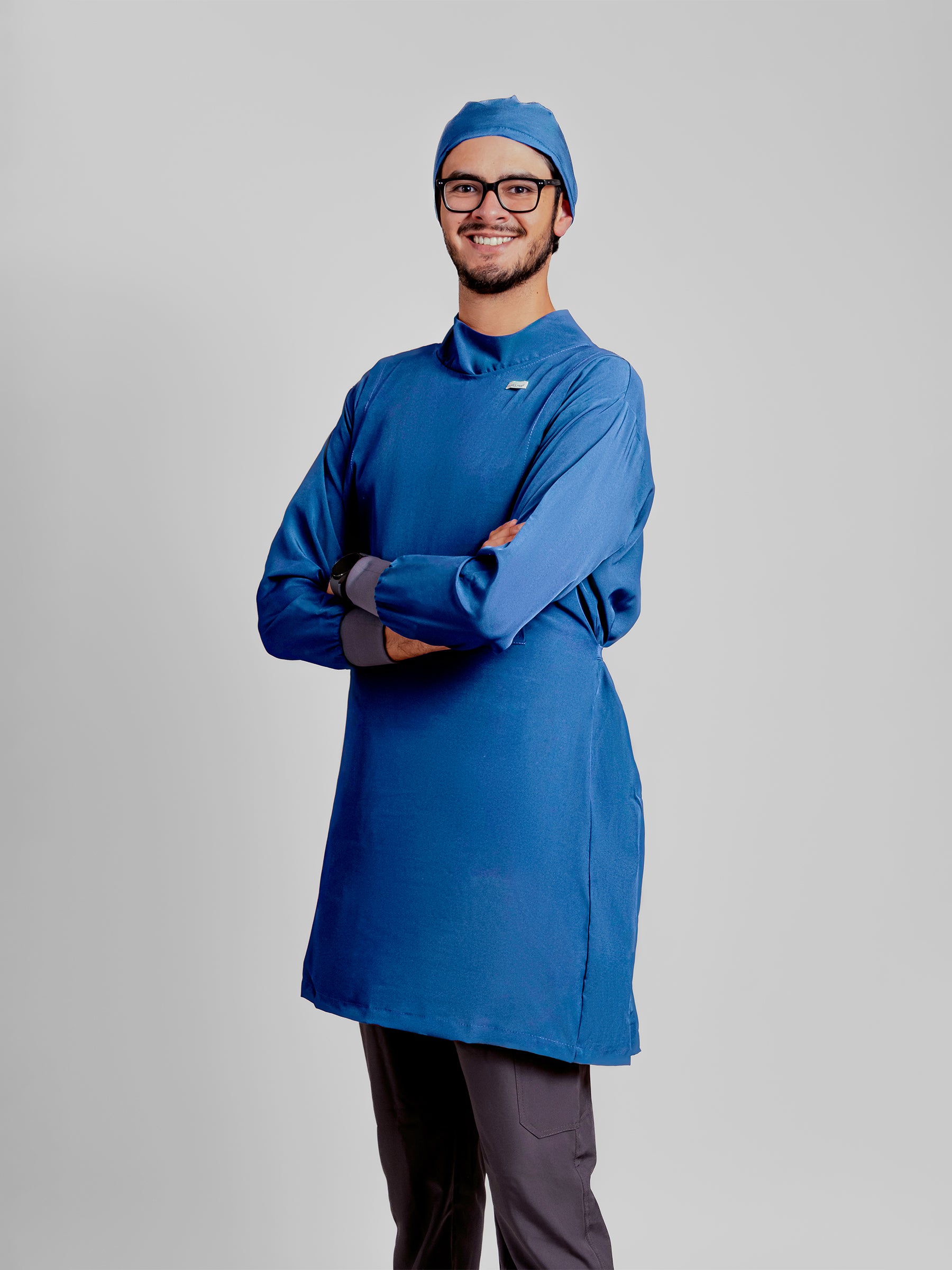 Bata Impermeable Hombre - Azul Francia