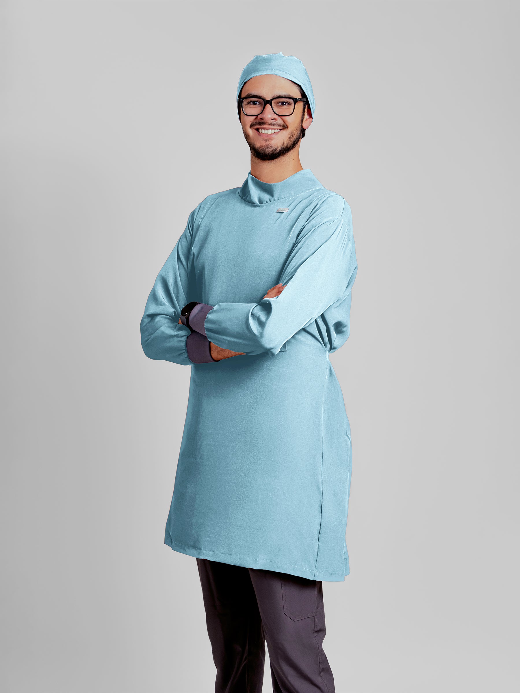 Bata Impermeable Hombre - Azul Cielo