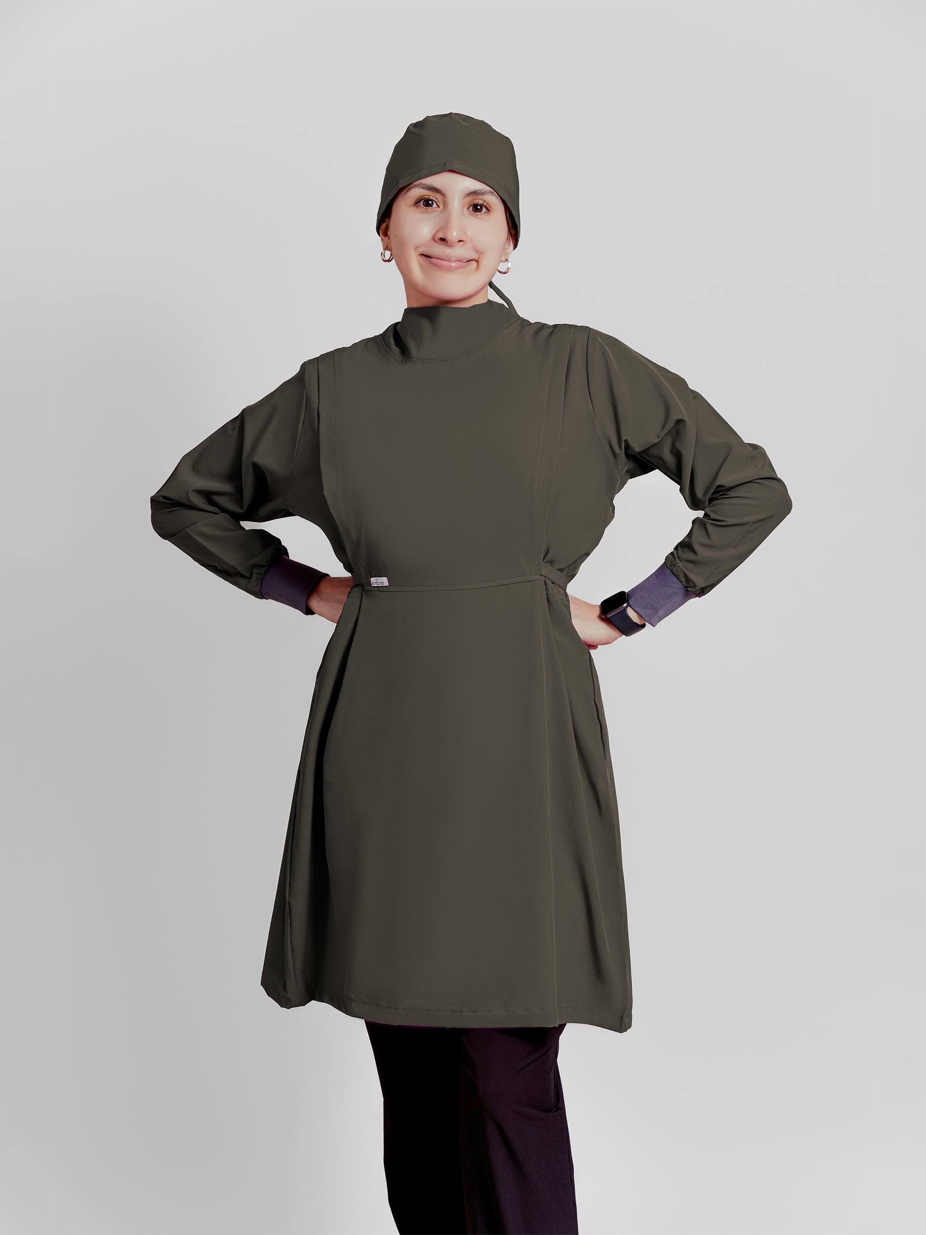 Bata Impermeable Mujer - Verde Militar