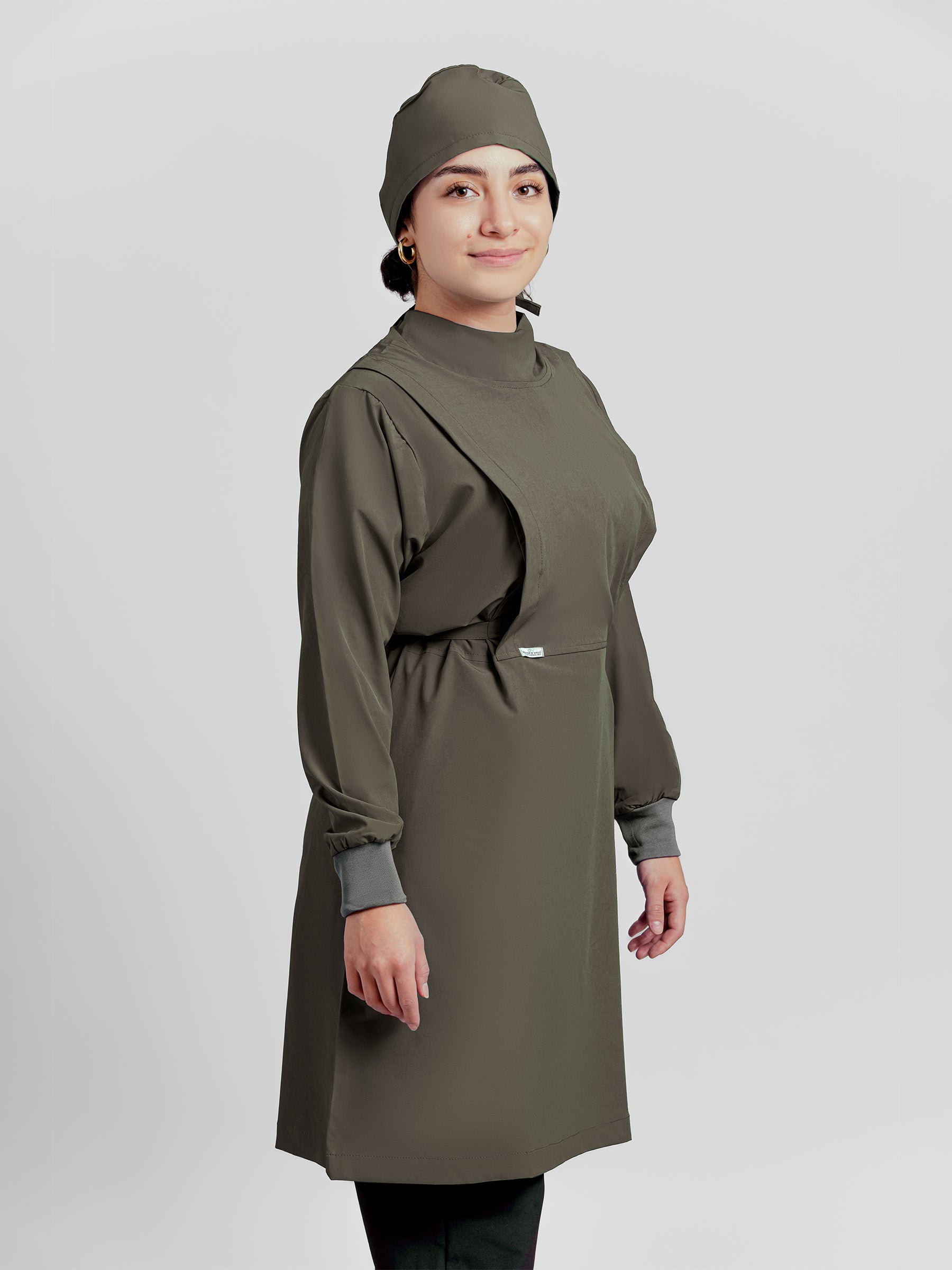 Bata Impermeable Mujer - Verde Militar