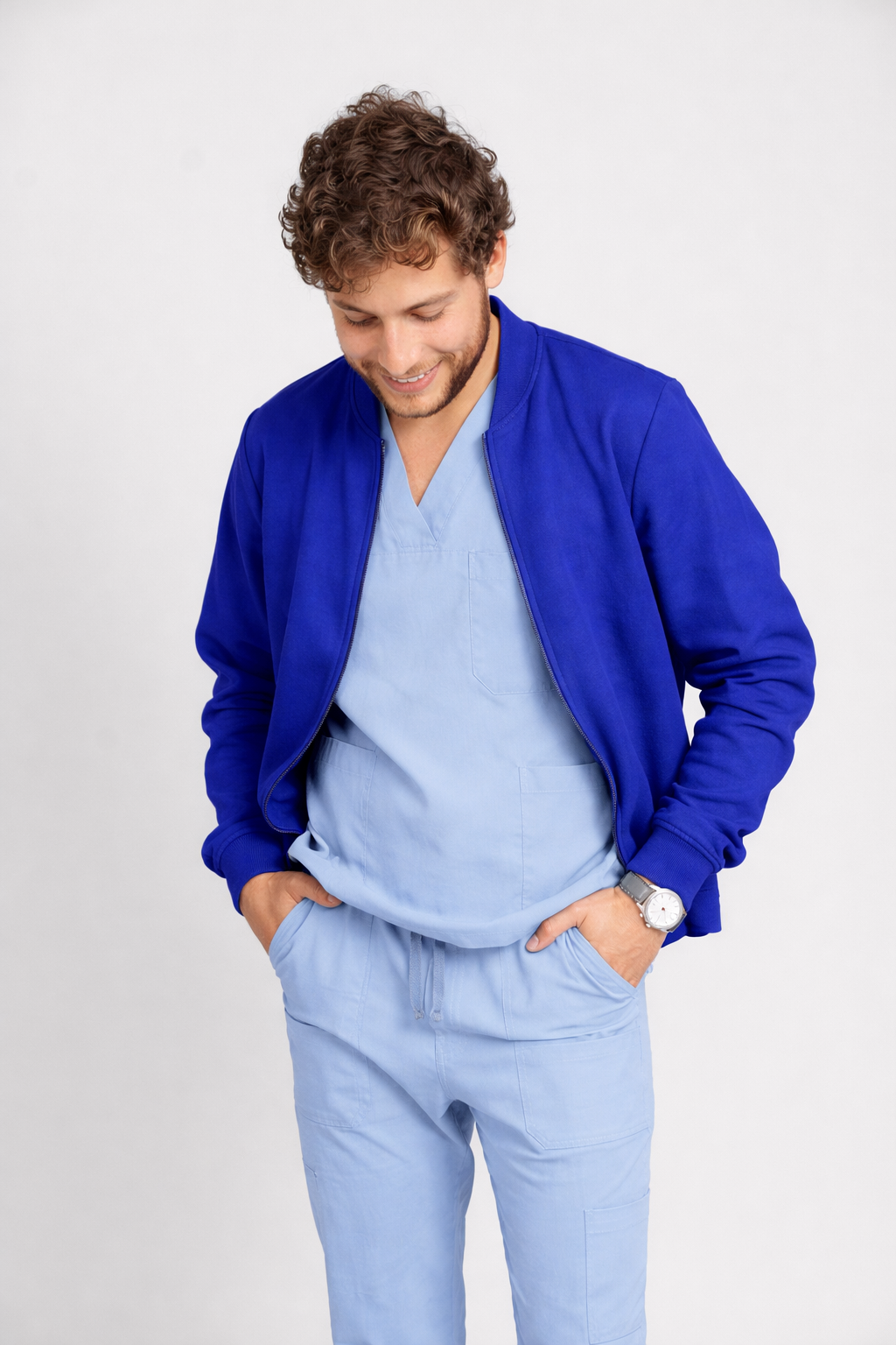 Filipina Manga Larga Hombre - Azul Rey