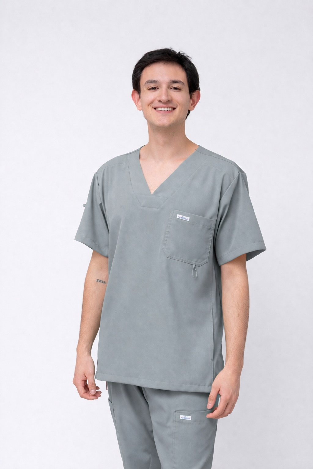 Filipina Quirúrgica Hombre Tabasco - Gris Claro